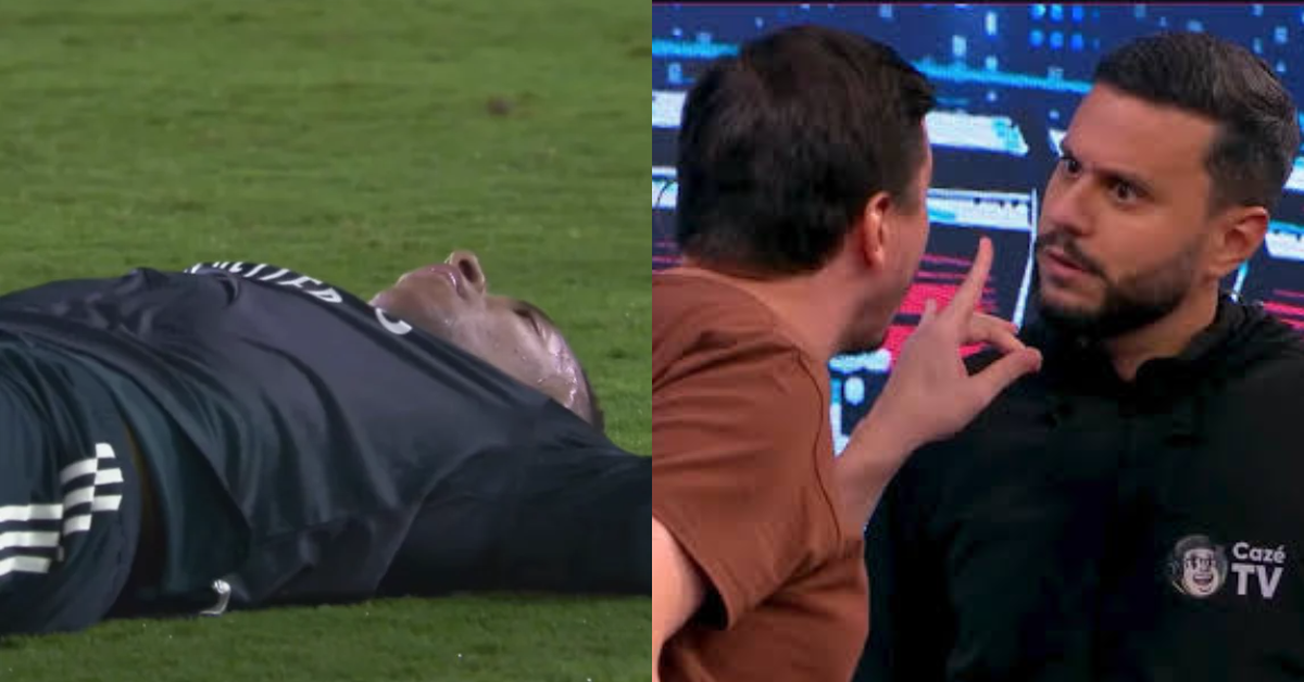 Ao notar a cena, os narradores da CazéTV não contiveram as risadas.