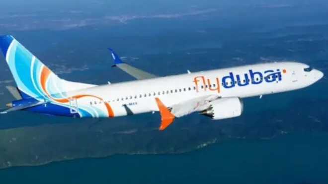 Avião da companhia aérea Flydubai