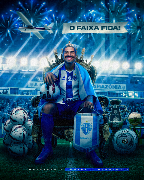 O meia Marcinho é um dos atuais ídolos do Paysandu e já cpnquistpu 3 títulos com o bicolor.