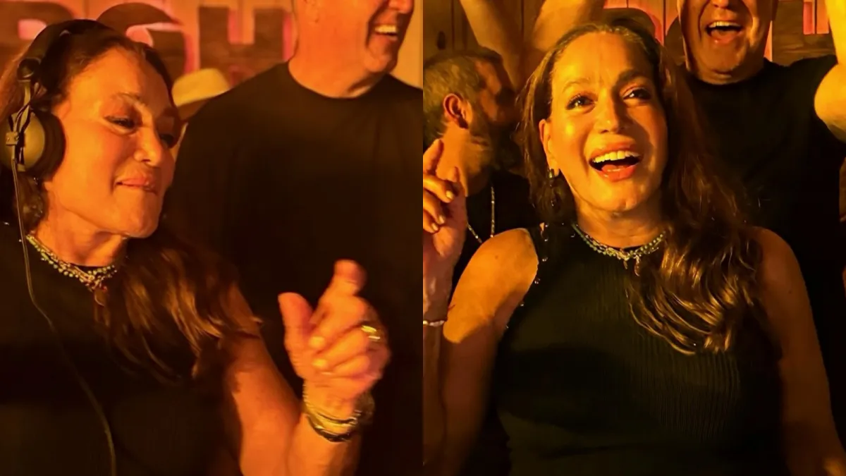 Susana Vieira também se arriscou em alguns momentos da noite como DJ.