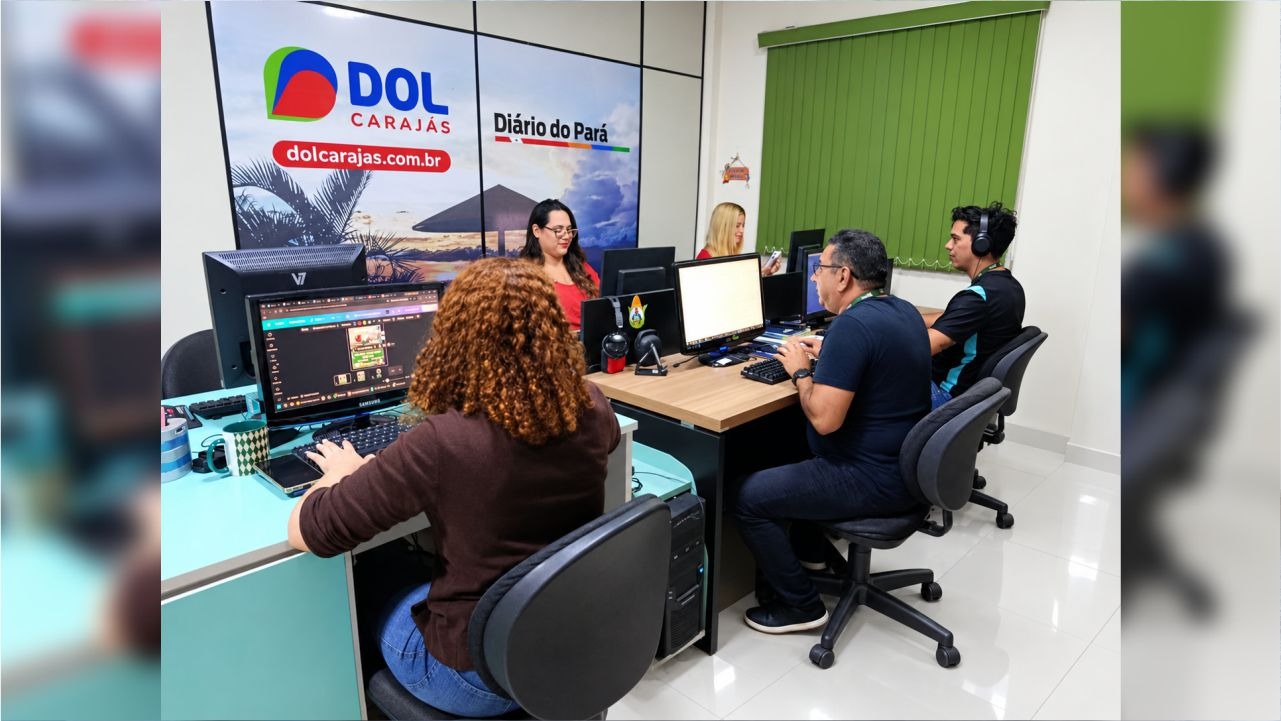 Redação do DOL Carajás reúne equipe jornalística responsável pela cobertura regional que alcança leitores no Pará e no mundo.