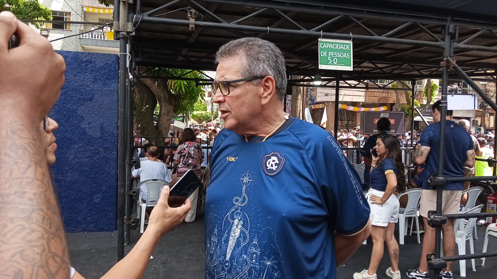 Tonhão fala sobre as conquistas do Remo e a fé em Nossa Senhora de Nazaré durante o Círio em Belém.