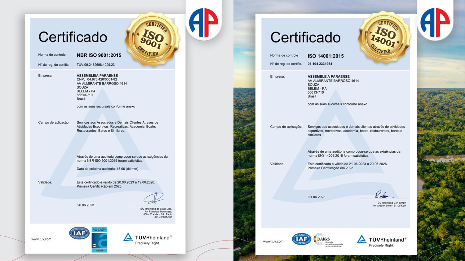 Imagem ilustrativa da notícia: AP recebe certificações ISO 9001:2015 e ISO 14001:2015