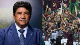 Presidente da CBF Ednaldo Rodrigues e o campeão da Libertadores Fluminense