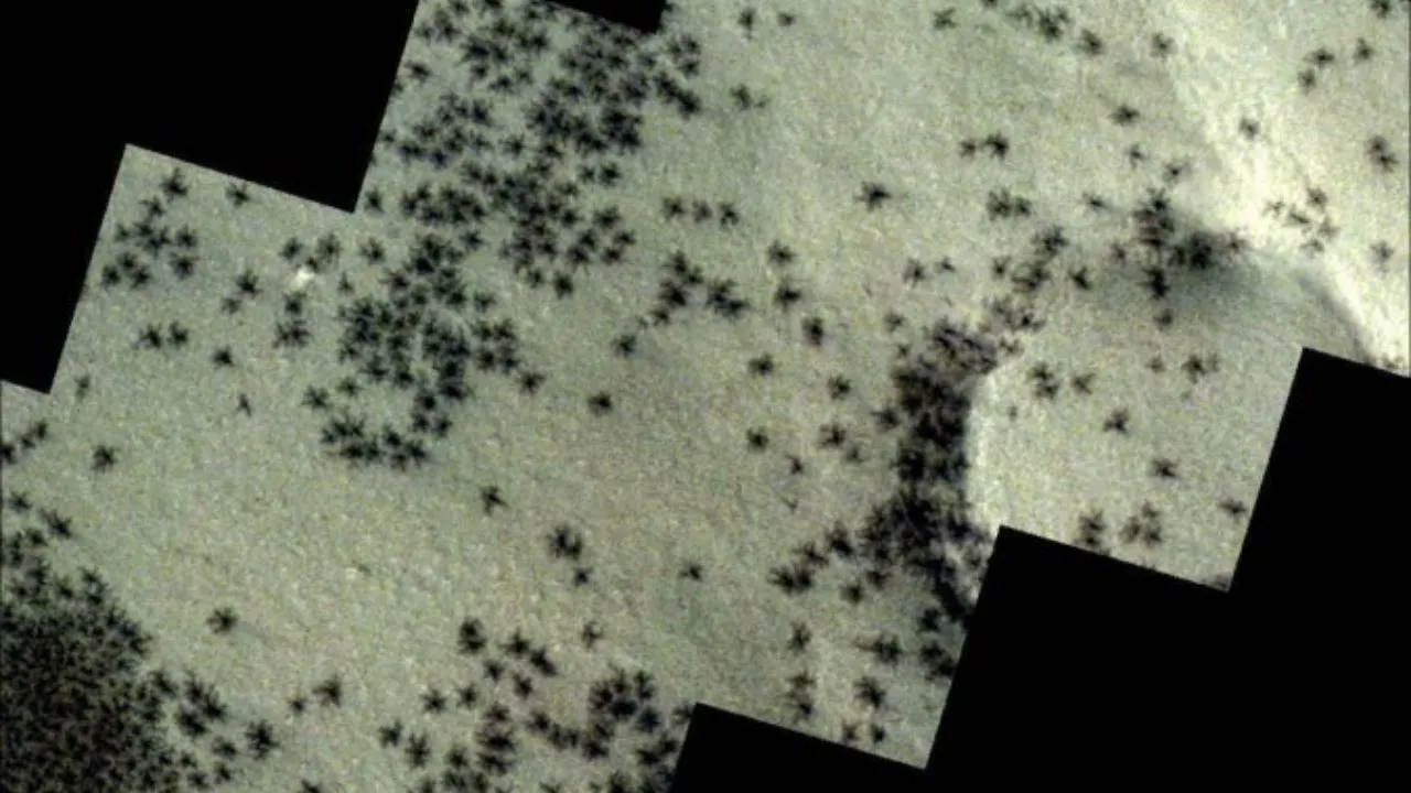 Imagem ilustrativa da notícia: Agência Espacial Europeia detecta 'aranhas' em Marte