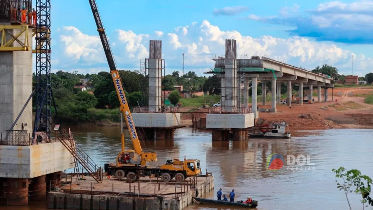 Imagem ilustrativa da notícia: Vídeo: construção de nova ponte de Marabá passou da metade!