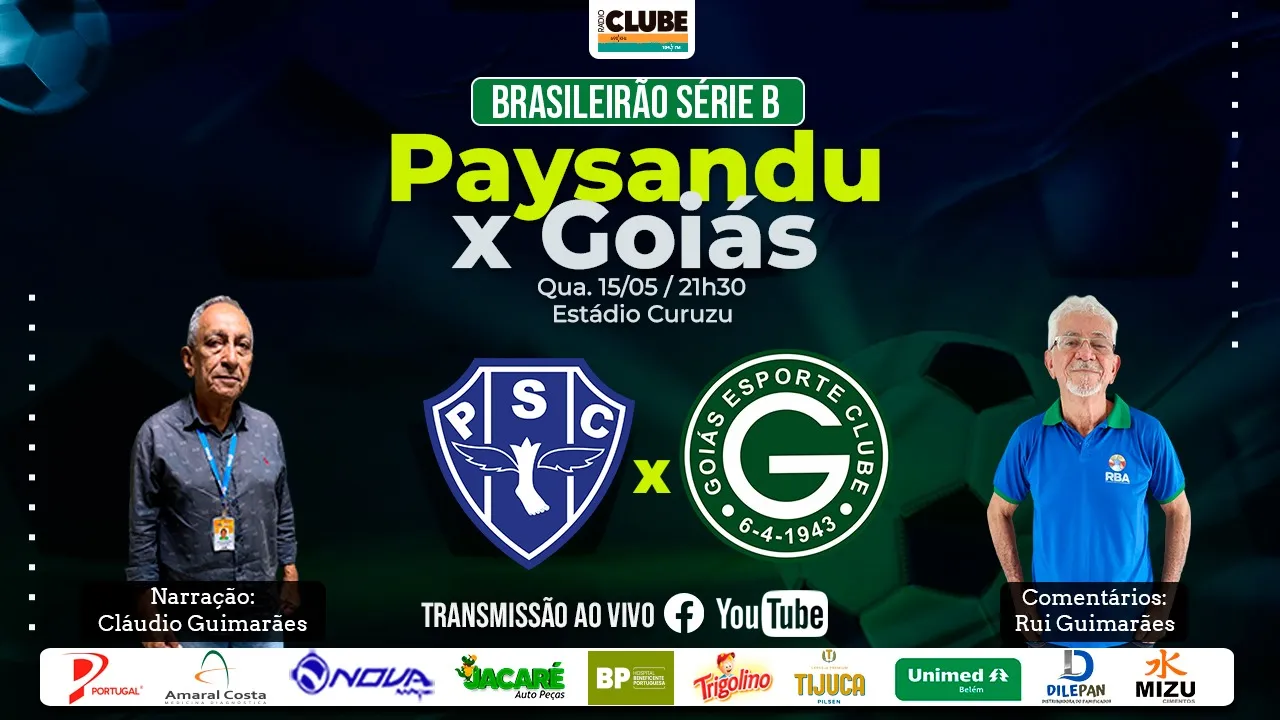 Imagem ilustrativa da notícia: Tem Jogo no DOL e na Clube: ouça Paysandu x Goiás