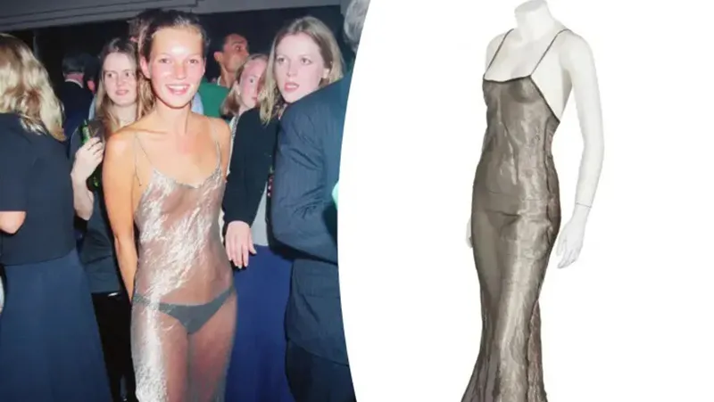 Imagem ilustrativa da notícia: Peça icônica usada por Kate Moss, naked dress vai a leilão