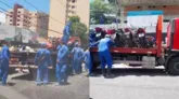 Operários de obra se revoltaram com apreensão e retiraram motocicletas de guincho no centro de Belém