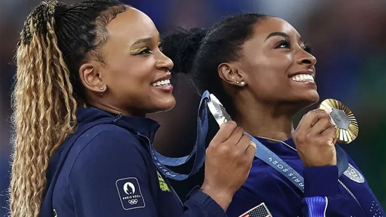 Imagem ilustrativa da notícia: Simone Biles X Rebeca Andrade vão se enfrentar novamente