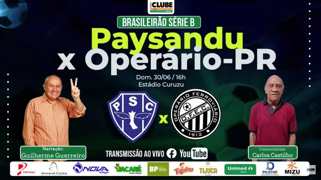 Imagem ilustrativa da notícia: Tem Jogo na Clube e no DOL: ouça Paysandu x Operário-PR