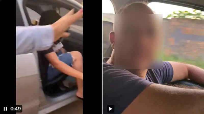 Imagem ilustrativa da notícia: Vídeo: mulher flagra marido com rapaz e o chama: "Paulete"