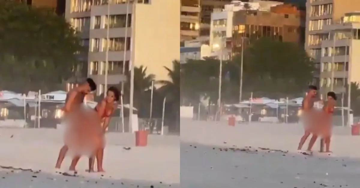 Imagem ilustrativa da notícia: Vídeo: casal é flagrado em momento íntimo em praia do RJ