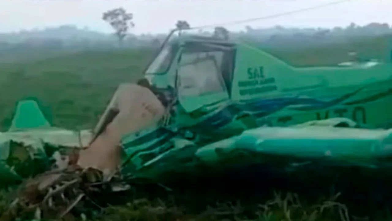 Imagem ilustrativa da notícia: Queda de avião em fazenda deixa piloto morto no sul do Pará