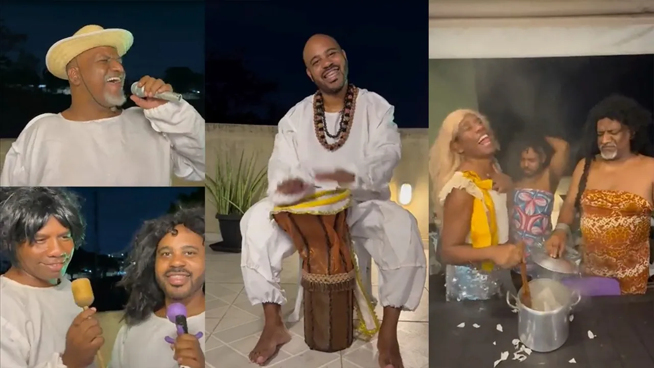 Imagem ilustrativa da notícia: Trio grava clipe inusitado inspirado em samba-enredo da Grande Rio