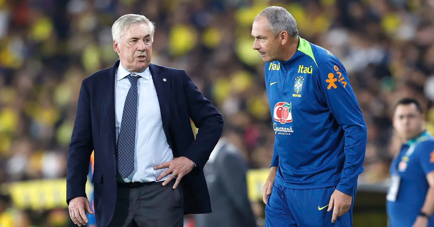 Imagem ilustrativa da notícia: Ancelotti avalia atuação da Seleção Brasileira: "Poderia ser melhor"