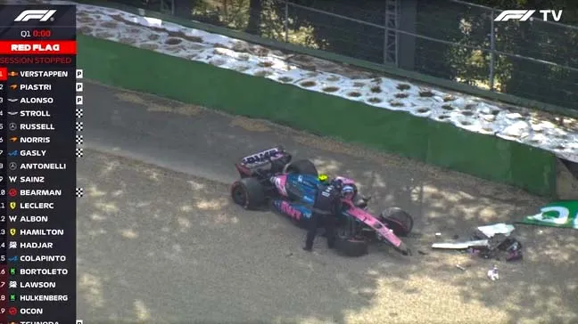 Imagem ilustrativa da notícia: Vídeo: Colapinto sofre acidente na classificação da F1 em Ímola