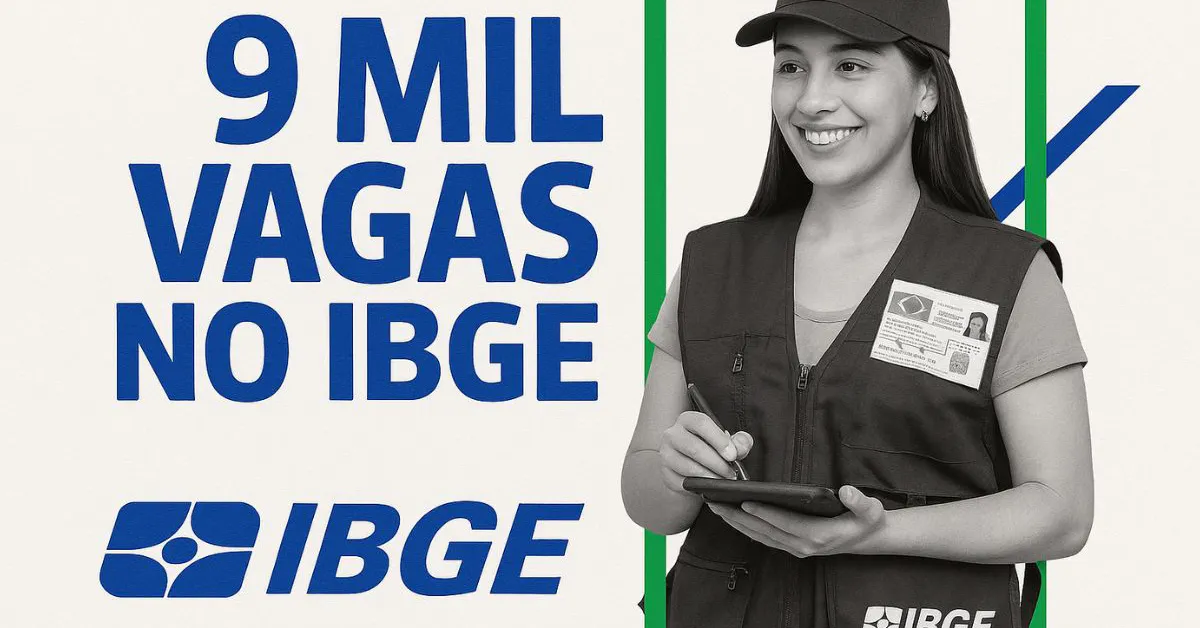 Imagem ilustrativa da notícia: IBGE vai abrir 9,5 mil vagas com salários de até R$ 3.379,00