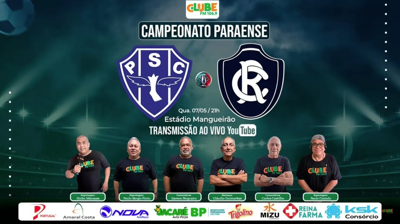 Imagem ilustrativa da notícia: Tem Jogo no DOL e na Clube: ouça Paysandu x Remo