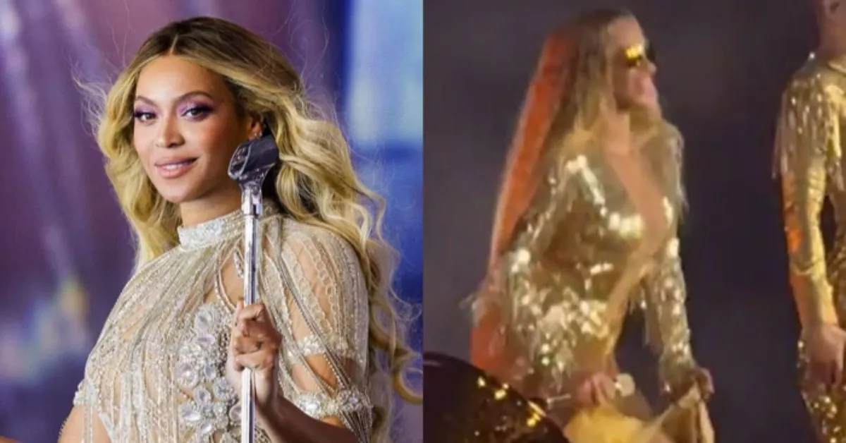 Imagem ilustrativa da notícia: Calça de Beyoncé cai no meio de coreografia em show de Londres