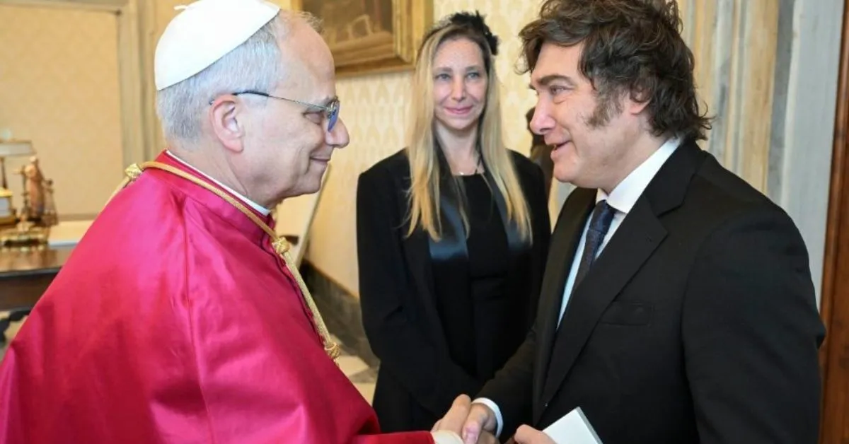Imagem ilustrativa da notícia: Papa Leão XIV recebe Milei e promete visita à Argentina