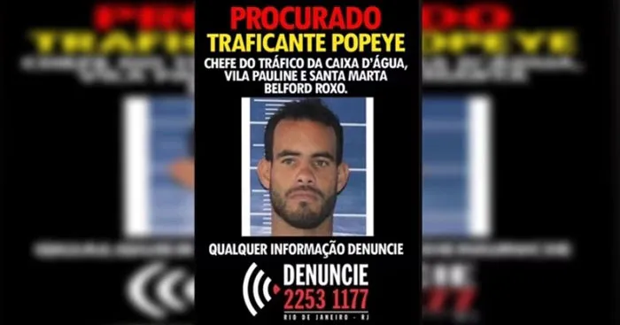 Imagem ilustrativa da notícia: 'Popeye', herdeiro de fundador do CV, é alvo de operação policial