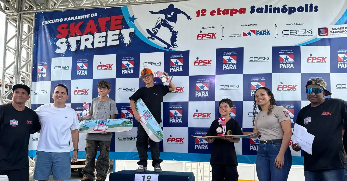 Imagem ilustrativa da notícia: Circuito Paraense de Skate Street reúne mais de 85 atletas