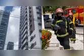 Equipes do Corpo de Bombeiros Militar estão no local para conter o fogo.