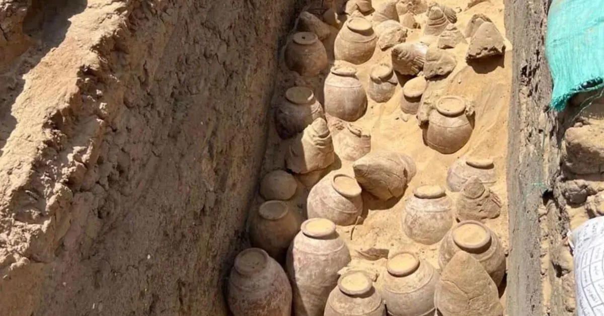 Imagem ilustrativa da notícia: Jarras de vinho de 5 mil anos são achadas em tumba de rainha do Egito