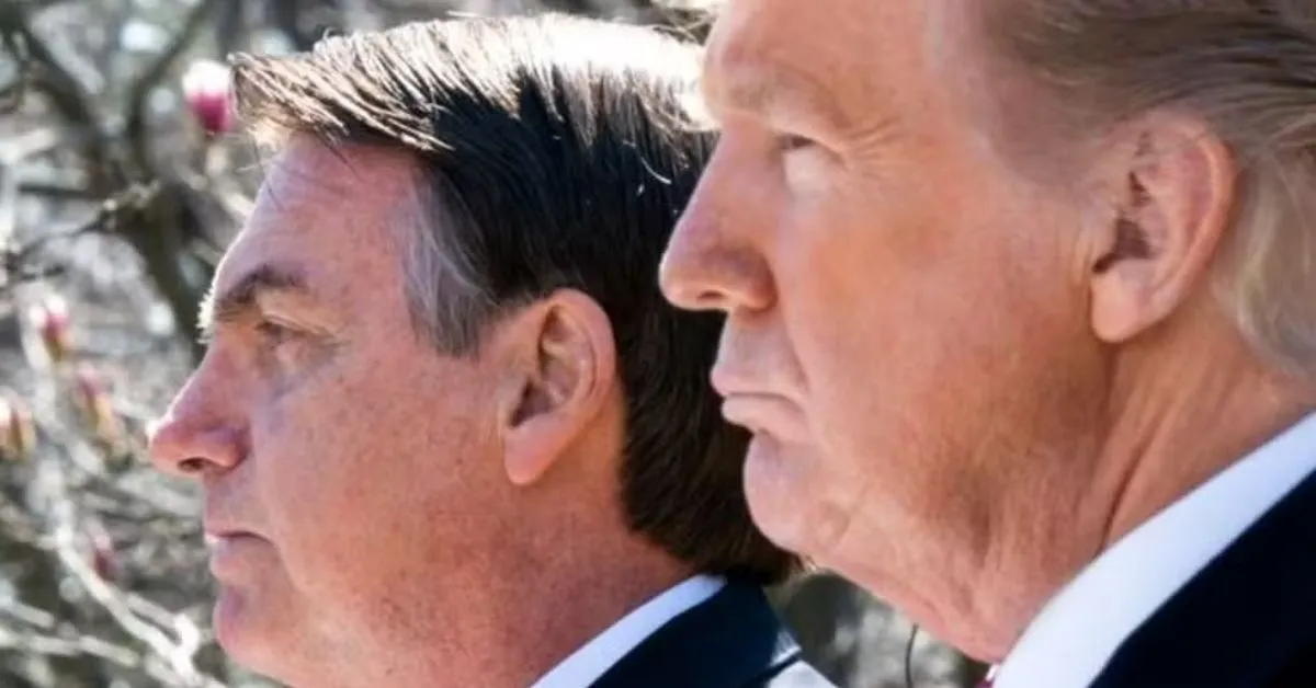Imagem ilustrativa da notícia: Trump taxa Brasil em 50%, ataca eleição e cita Bolsonaro