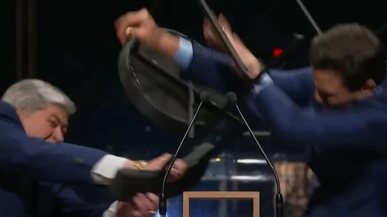 Imagem ilustrativa da notícia: Quase um ano após cadeirada, Pablo Marçal provoca Datena