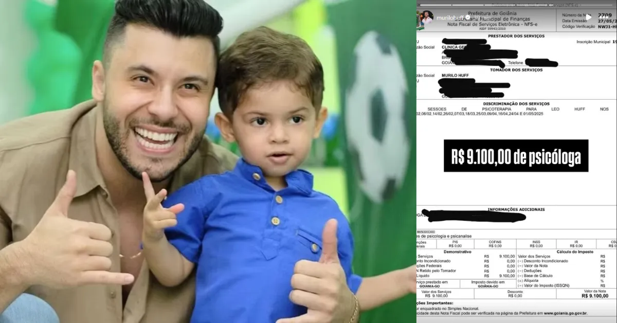 Imagem ilustrativa da notícia: Murilo Huff rebate críticas sobre pensão do filho: “R$ 9 mil de psicóloga”