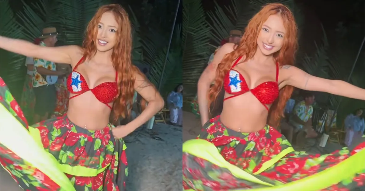 Imagem ilustrativa da notícia: Ruivinha de Marte encanta ao dançar carimbó em Alter do Chão