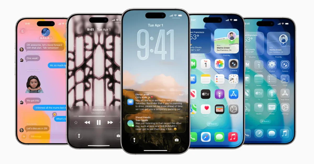 Imagem ilustrativa da notícia: Apple lança iOS 26 com novo design e inteligência artificial