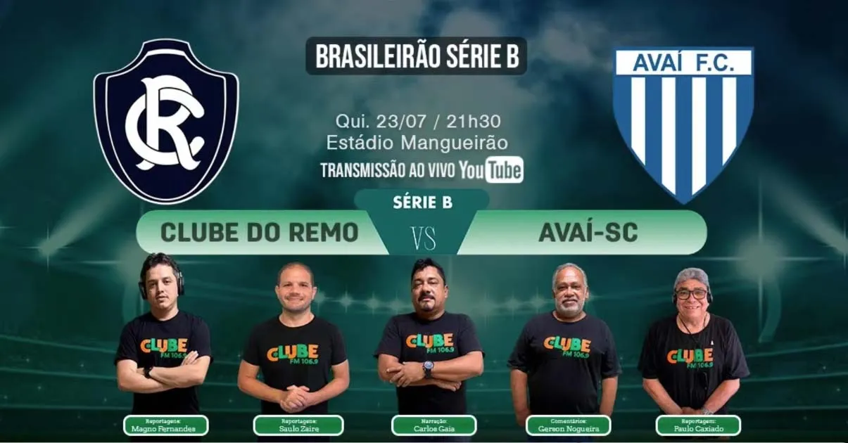 Imagem ilustrativa da notícia: Tem Jogo no DOL e na Clube: ouça Clube do Remo x Avaí
