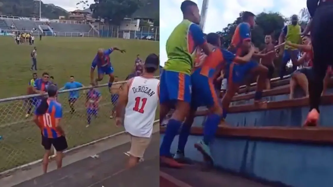 Imagem ilustrativa da notícia: Duque de Caxias é rebaixado e jogadores brigam com torcedores