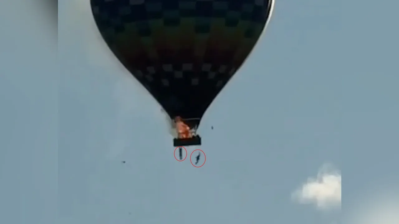 Imagem ilustrativa da notícia: Piloto pediu que passageiros pulassem de balão em chamas