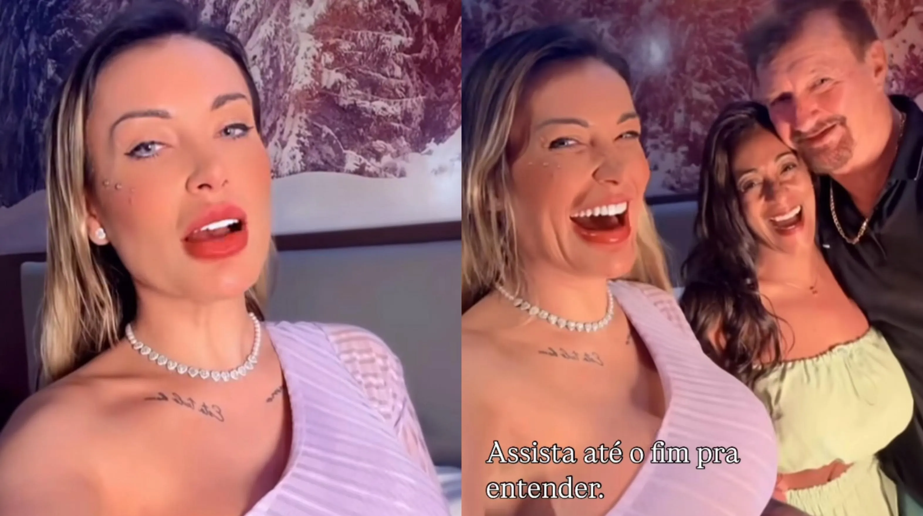 Imagem ilustrativa da notícia: ASSISTA: Andressa Urach grava vídeo íntimo com o pai e a ex-sogra
