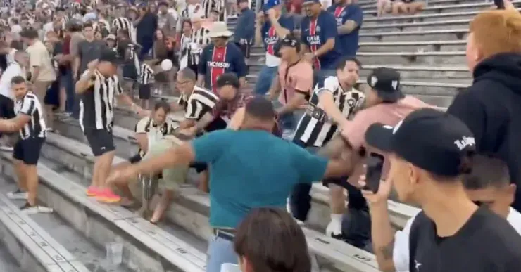 Imagem ilustrativa da notícia: Botafogo x PSG: Vídeo mostra confronto nas arquibancadas