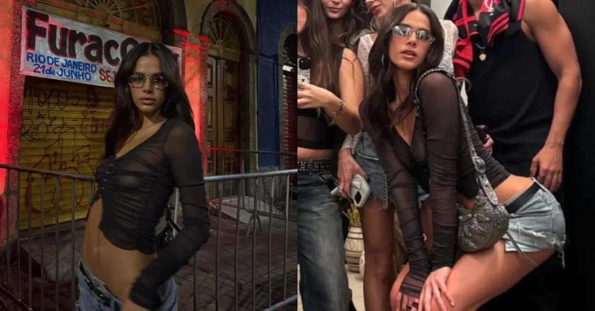 Imagem ilustrativa da notícia: Marquezine usa blusa transparente e 'mostra demais' em festa