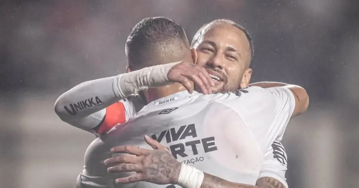Imagem ilustrativa da notícia: Em 1º jogo de Neymar após renovação, Santos vence amistoso