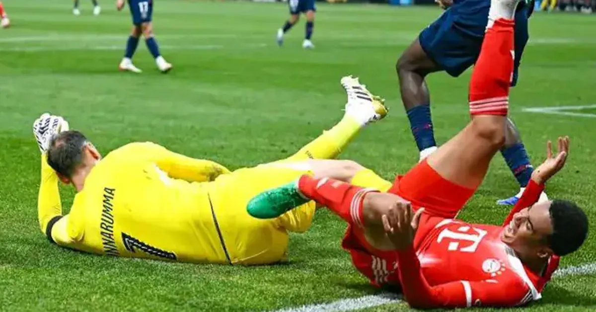 Imagem ilustrativa da notícia: VÍDEO: Musiala sofre fratura na fíbula e lesão de ligamentos, diz jornal alemão