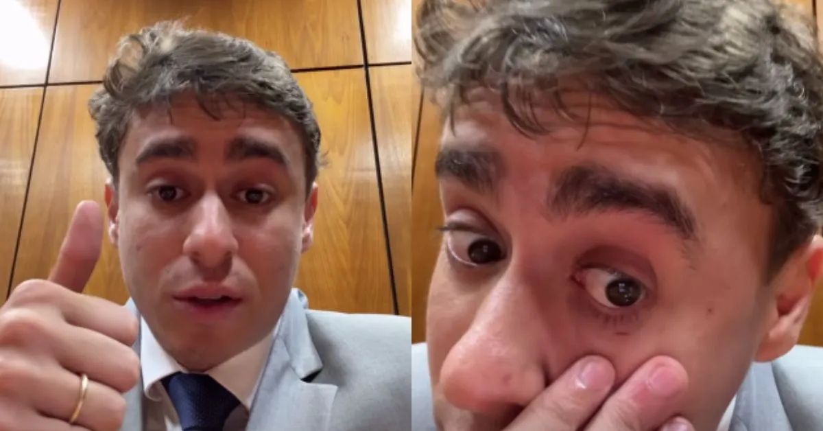 Imagem ilustrativa da notícia: Nikolas Ferreira acaba sangrando ao acompanhar Bolsonaro na Câmara 