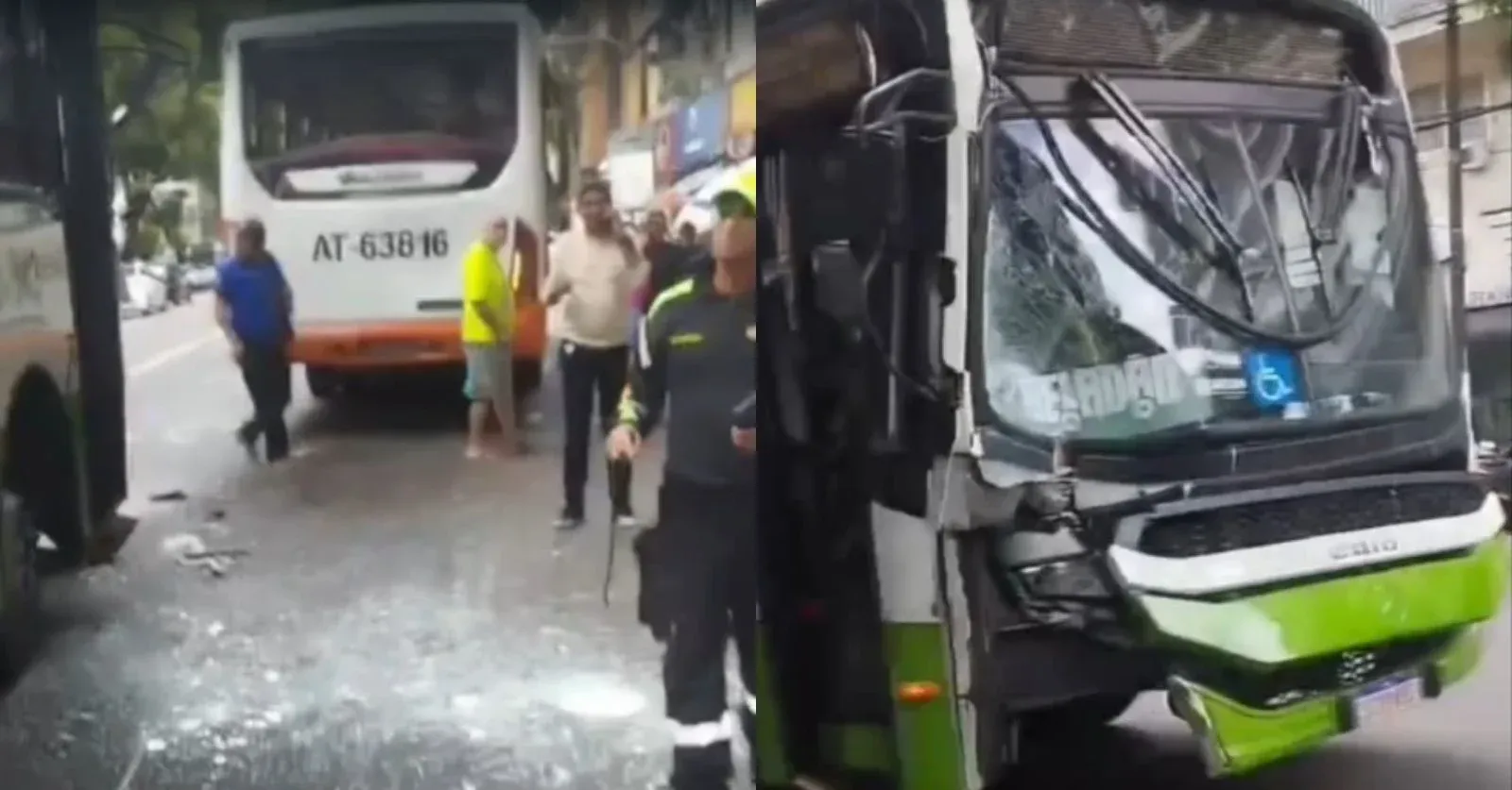 Imagem ilustrativa da notícia: Vídeo: colisão entre ônibus deixa feridos na Presidente Vargas