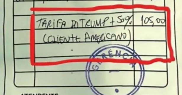 Imagem ilustrativa da notícia: Cabaré viraliza ao taxar americano em 50% com 'Tarifa do Trump'