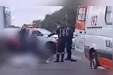 Motocicleta não resistiu após colidir a motocicleta contra um poste em Belém.