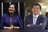A deputada federal Dilvanda Faro e o senador Beto Faro