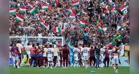 Torcida comemora a classificação do Fluminense