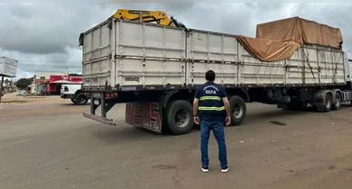Imagem ilustrativa da notícia: Sefa apreende guindaste hidráulico e 78 cabeças de gato