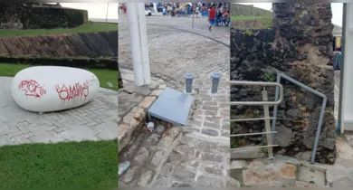 Imagem ilustrativa da notícia: 'Grafiteiros' depredam rua da Ladeira e causam revolta em Belém